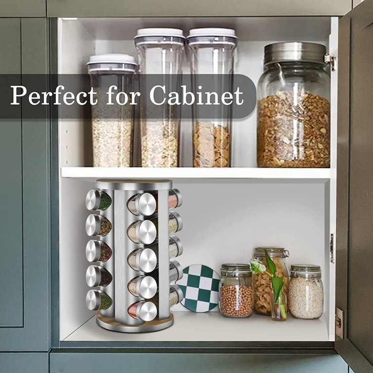 Prep Savour Freestanding Stainless Steel Spice Jar Rack Set